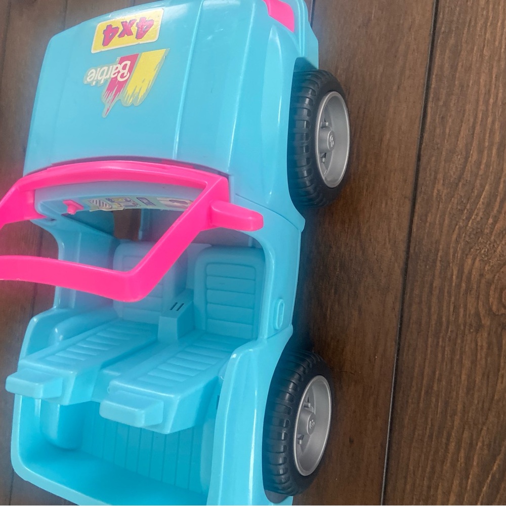 Vtg 1994 Barbie Jeep 4x4 Beach Cruiser Dune Buggy Blue Pink Truck Vehicle Car - Picture 3 of 14